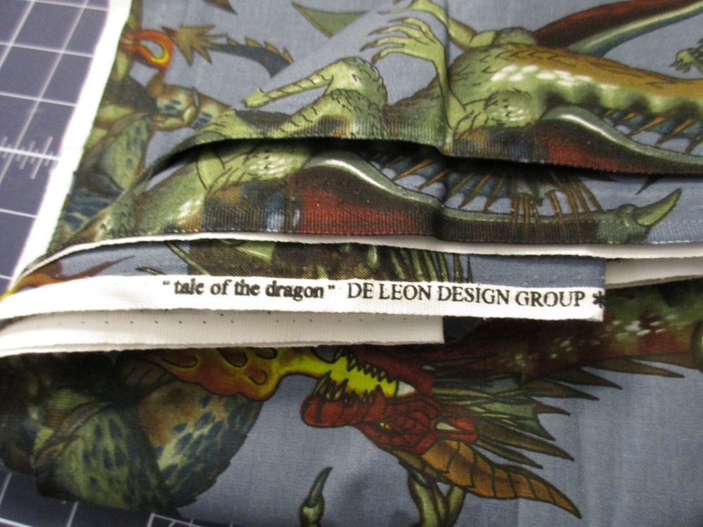 Alexander Henry Cotton Fabric Tale of the Dragon Large Directional Print 1.75 Yd