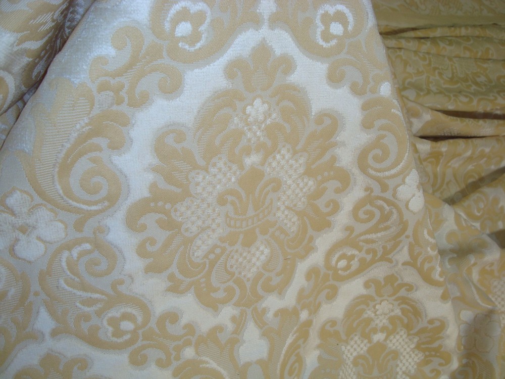 3 yds KRAVET Fabric Chenille Velvet Apathy Cornsilk Upholstery 55″ x 108″