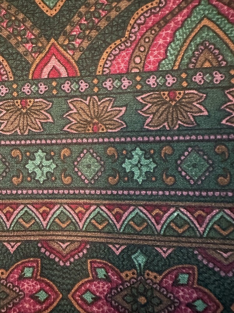 VTG Fabric Renaissance Print Dark Gothic Boho Measures 44″ X 1 Yrd Sewing