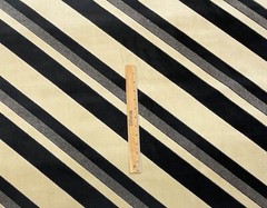 LJ GROUNDWORK SERENO STRIPE MALT ONYX BLACK VELVET FABRIC BY 1/2(0.5) YARD 50″W