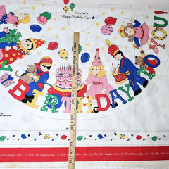 Vintage Magical Birthday Party Cape Cotton Kids Balloons Concord Fabric READ