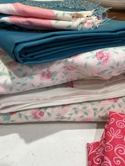 12+ LB Fabric Remnant Lot Quilt Cotton Yardage Precuts Squares Strips Craft