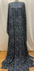 Linen Rayon Blend Snakeskin Or Python Gray/Blue Tone Fabric 1.5 Yards 55 ” Wide