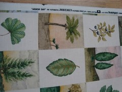 1 of 3 yds WAVERLY Fabric ARBOR DAY Two by Two TREE Block Cotton 54″ x 36″ BTY