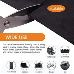 Microfiber Fabric Self-Adhesive Suede Look, Stretch Film Fabric For Car Interior