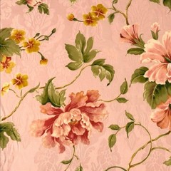 Mill Creek Floral PETAL Pink Cotton Drapery Curtain Pillow Cushion Fabric 35″L