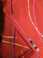 Red 80s Synthetic Blousing Fabric 2 Yards X 60 Inches LOOMSKILL brand