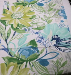 Kravet Basics 25″x36″ Fabric Remnant “Meundiers ” Color Greens Blues