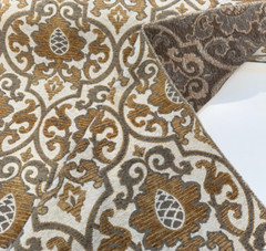 Swavelle Samad Copper Medallion Chenille Upholstery Fabric By The Yard