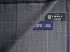 DORMEUIL 95% WOOL + 5% CASHMERE “VINTAGE” SUITING FABRIC “cashmere TOWNTX”-3.5 m