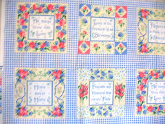 Fabric Traditions 1997 HOME SWEET HOME Picture Book Patches 34×44 quilt cotton