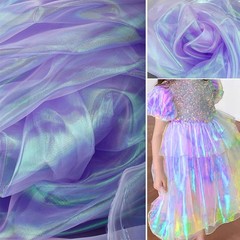 11 Yards Purple Iridescent Organza Fabric – 59″ Wide | Sheer 11 Yards,