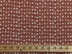 Rib Knit Terracotta Ditsy Dots Rayon Spandex 4 Way Stretch 60″W Yard-RBPR081