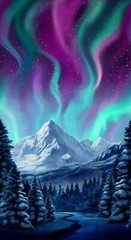 Multi Northern Lights Panel 24″ x 44″ Timeless Treasures BTY 44 Inches Wide