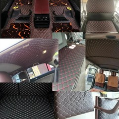 100x158cm Faux Leather Quilted PVC Fabric Car Interior Upholstery Mat