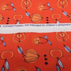 Jane Farnham for Camelot Fabrics Fruit Stand Orange Modern Print 18″ x 44″ Quilt