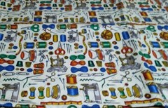 Hoffman International Needless & Pins Sewing Notions Quilting Cotton Fabric 1 YD