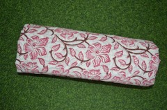 10 Yard Hand Block Print Floral Fabric 100%Cotton NO TARRIF CHARGES 100%✅ZK_211#