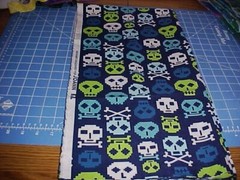 Fabric Craft Jo-Ann Robots 40″ Long by 44″ Wide New Blue/ Green Cotton Quilting