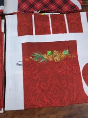 Lot of Fabric, Red Cardinals, Christmas Theme,Floral, Red, White, Black, 1lb 9oz