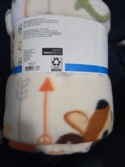 Buddies Forest Friends Anti-Pill Fleece 1.5 yds Pre-cut  54″x60″ Cream New