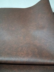 Brown Faux Leather & Grey Suede 10 Piece Fabric Bundle- 18″ x 18″