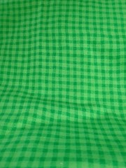 Textile Cotton Fabric Gingham Check 14Ft/4.66Yd Lx 3.1 Ft/1 Yd W Green Sew Craft