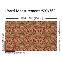 Feelyou Paisley Fabric By The Yard Colorful Boho Paisley Floral Upholstery