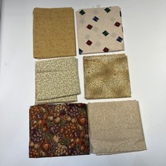 Quilt Craft Fabric Remnants Variety See Photos Brown Orange Fall **READ**