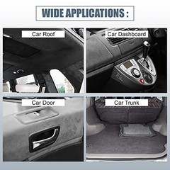 Suede Headliner Fabric 60″ x 60″ Foam Backed for Car 60inch x 60inch Light Gray