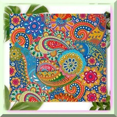 Retro Paisley Floral Waterproof Fabric for DIY Projects