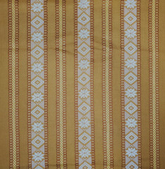 Mexican Cambaya Fabric Gold White 100 x 54 Precut
