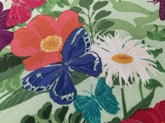 fabric Flower And Butterfly By M, Liss 43″ X 36” BTY 971