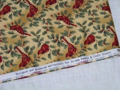 Jo-Ann Cotton Fabric – Red Birds & Holly Leaves – 5 Yards x 44″ Wide
