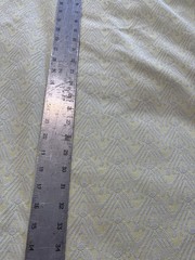 Vintage 70s Metallic/Lurex Yellow White Fabric BTY Slight Discoloration