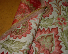 Arts And Crafts Rosso Woven Jacquard Fabric Curtain Upholstery Cushion Multi Use