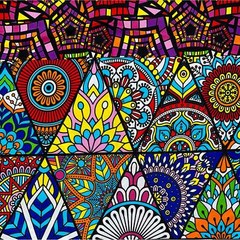 African Print Fabric/Ankara – Multicolored ‘Mélange’ Design, YARD or WHOLESALE