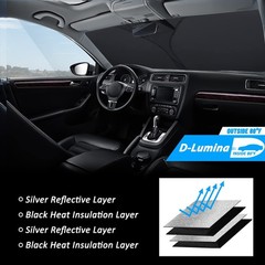 D-Lumina Windshield Sun Shade for 2012 2013 2014 2015 Honda Civic Accessories…