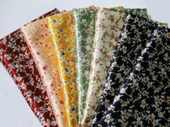 1 Yard Retro Floral Fabric For Dress Shirt Scarf DIY Charmeuse Satin Material