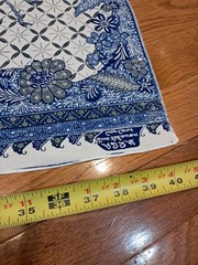 Vintage ADRM Dua Sekawan Floral Batik Sarong Blue Birds Flowers 40”x 90”