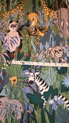 House N Home Fabrics Retro Jungle Print 54″ X 1yd ScreenPrinted 1999