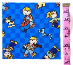 Fabric Squares – Bob the Builder and Construction 6.5 x 6.5 and Strips 54″ x 5″