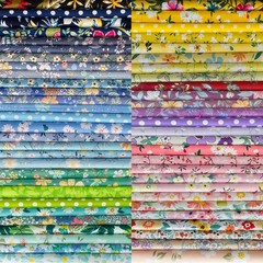 Squares 50pc Multicolor Floral Precut for Crafting Sewing DIY
