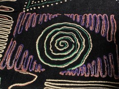 Retro 90’Geometric Abstract Artsy Polyester Slinky Stretchy Fabric 60”X57” Piece