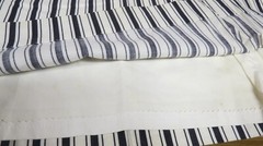 Waverly “Candy Stripe” Fabric Black & White Completely Lined 50″ W x 26″ L