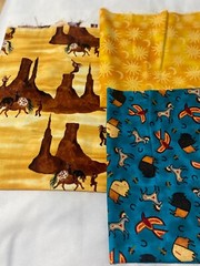 Lot of 3 cotton southwestern/ desert prints (see listing for measurements)