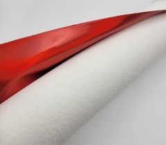 Red Holographic Faux Leather Fabric Roll, 12X53, NIB