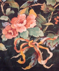 Texoprint Netherlands Fabric Bird Pears Butterfly Flowers 56″X130″
