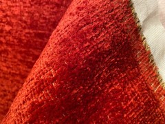 PIERRE FREY Paris Palladio Cerise HAND WOVEN Fabric w/Knit Back $425 Retail BTY