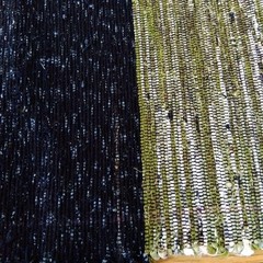 Fabric Handwoven Tote Bag Recycled Strips 85cm x 45cm Blue Grey Accents